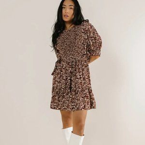 Maddie smocked floral dress